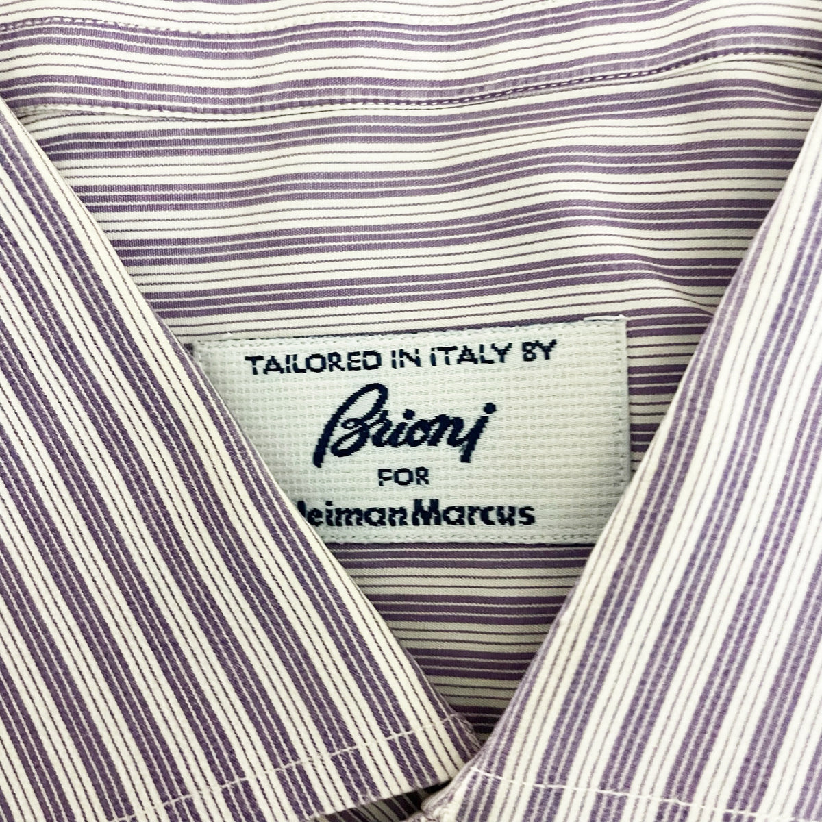 Brioni x Neiman Marcus Italy Cotton Long Sleeve Button Down Dress Shirt Purple