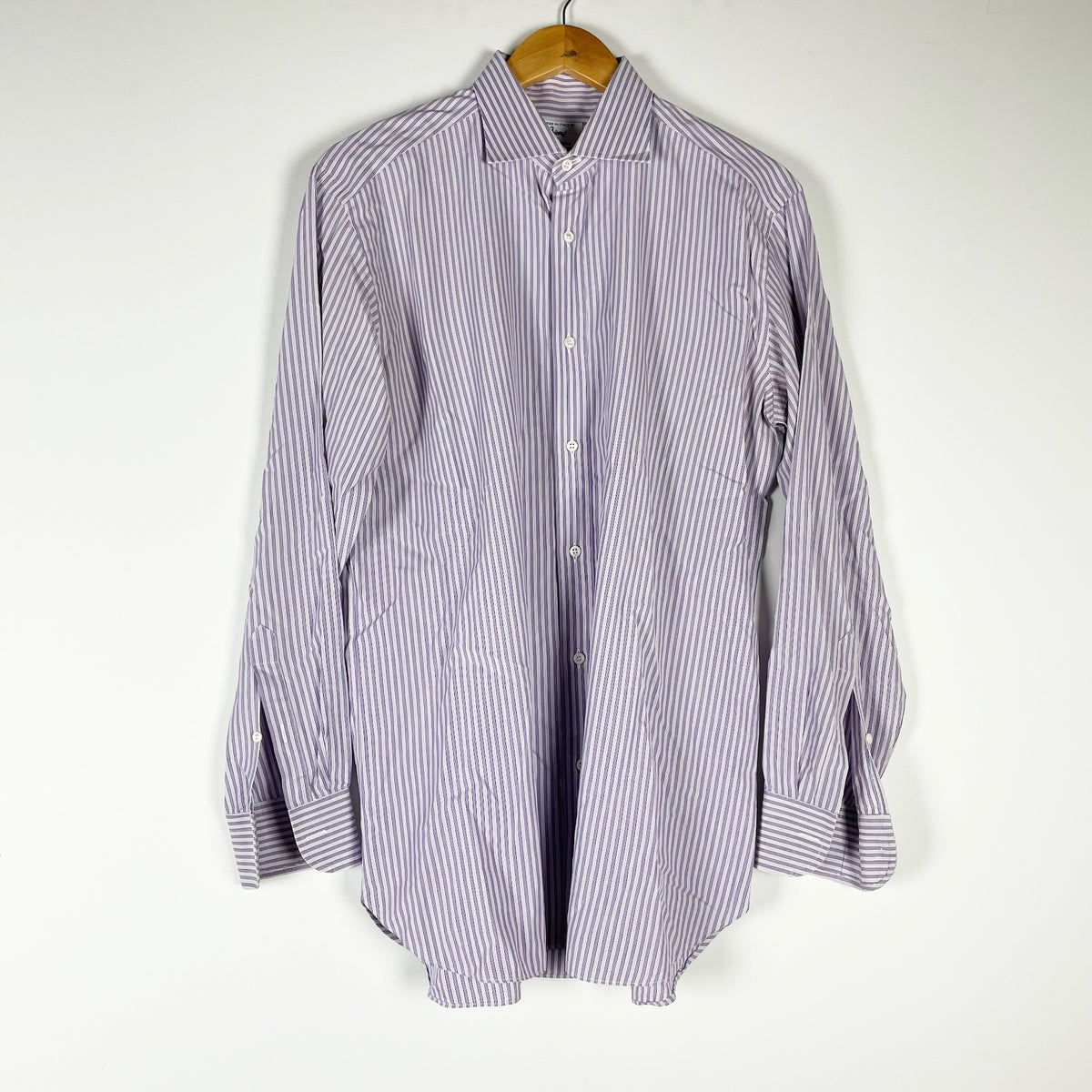 Brioni x Neiman Marcus Italy Cotton Long Sleeve Button Down Dress Shirt Purple
