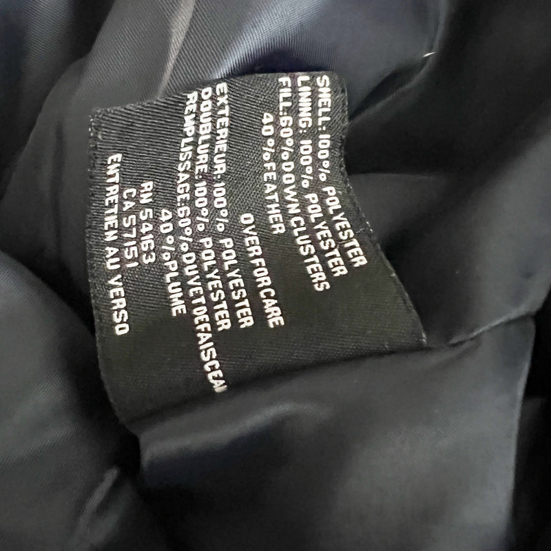 Cole Haan Women's Down Clusters Feather Filled Quilted Puffer Jacket Coat Blue M