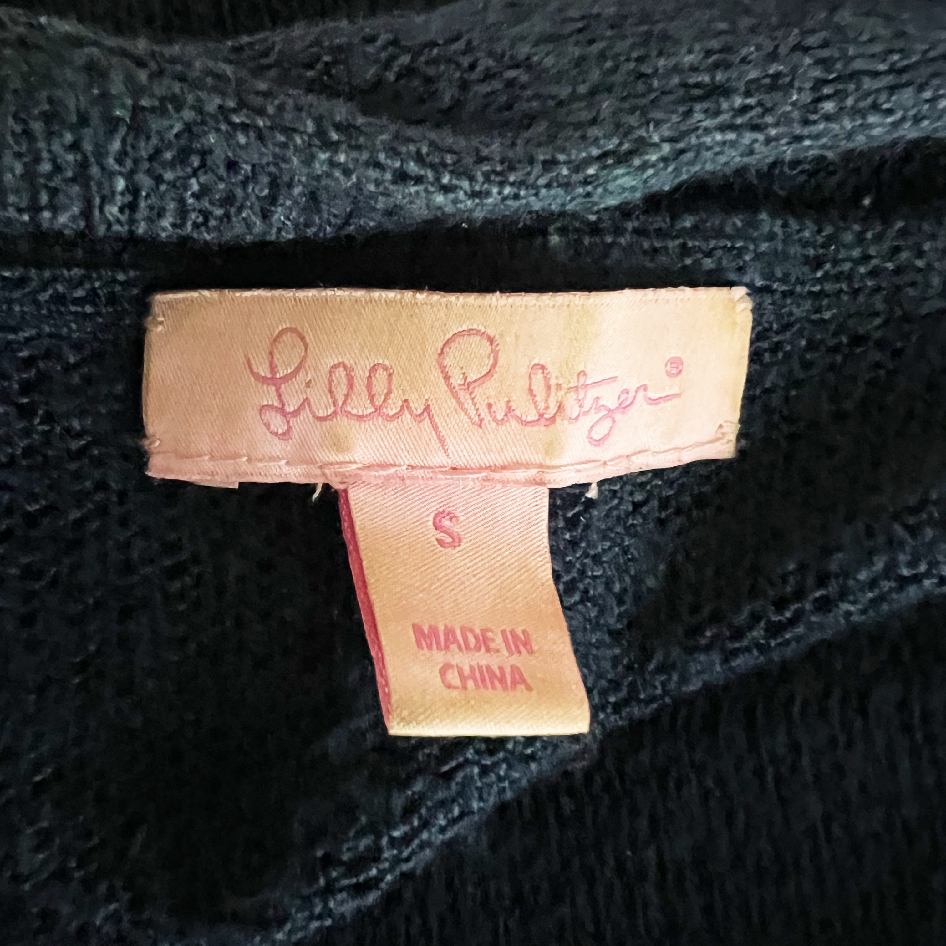 Lilly Pulitzer Lucita Knit Stretch Waterfall Collar Open Front Cardigan Sweater