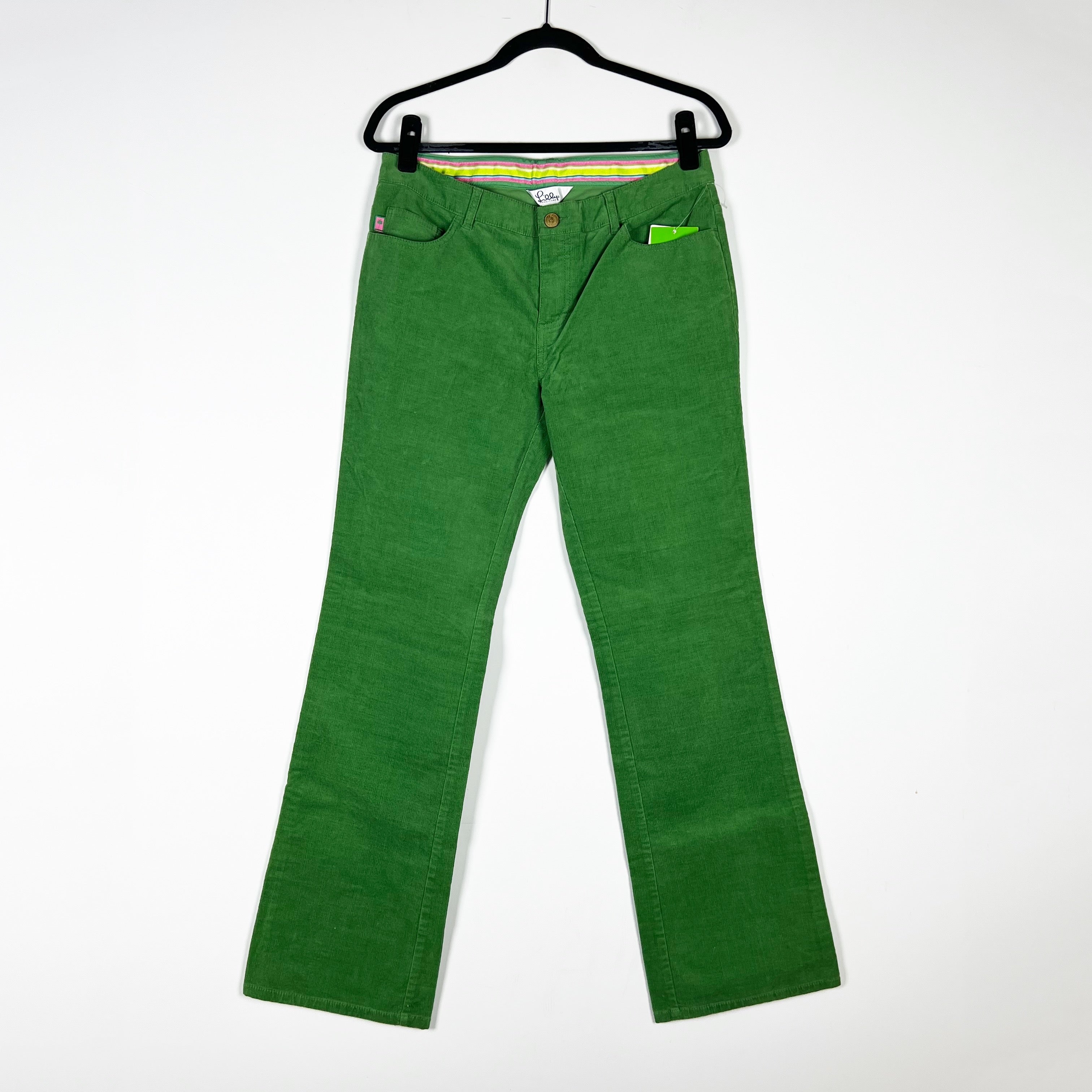 NEW Lilly Pulitzer Vintage White Label Main Line Corduroy Velvet Pants Varsity 8