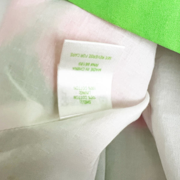 Lilly Pulitzer Freja Cotton New Green Everything Nice Floral Fit Flare Dress 6