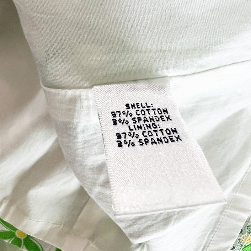 Lilly Pulitzer Cotton Stretch Strapless Fit Flare Mini Dress Daisy Floral Print