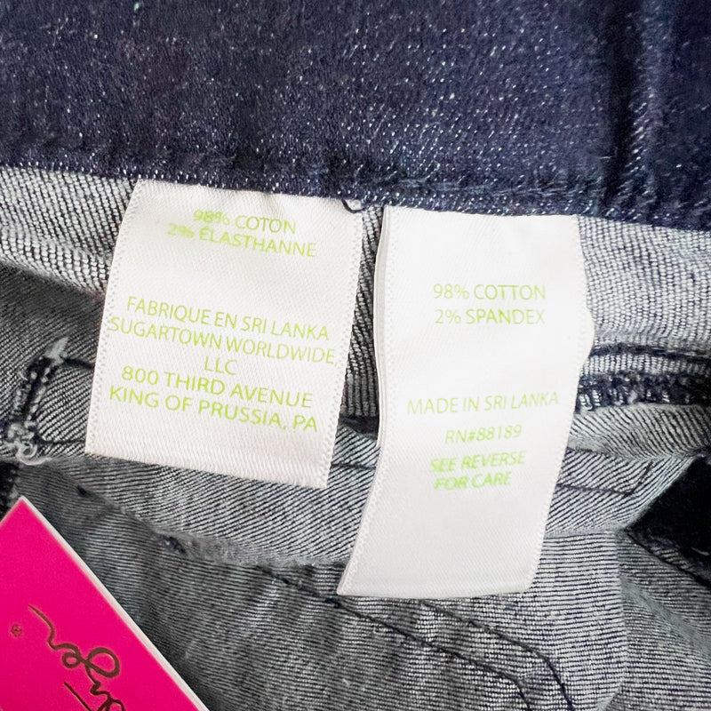 NEW Lilly Pulitzer South Ocean Skinny Crop Cotton Stretch Denim Jean Cosmic Wash