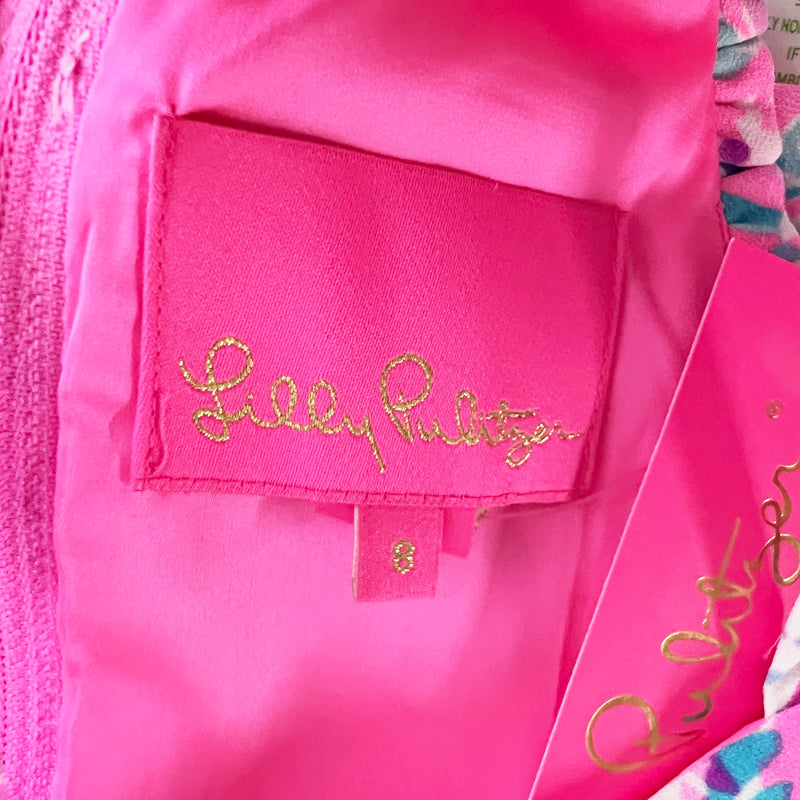 NEW Lilly Pulitzer Pearl Romper Mini Dress Dont Be Jelly Prosecco Pink 8
