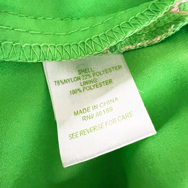 Lilly Pulitzer Freja Cotton Green Pink Pique Floral Flower Lace Fit Flare Dress