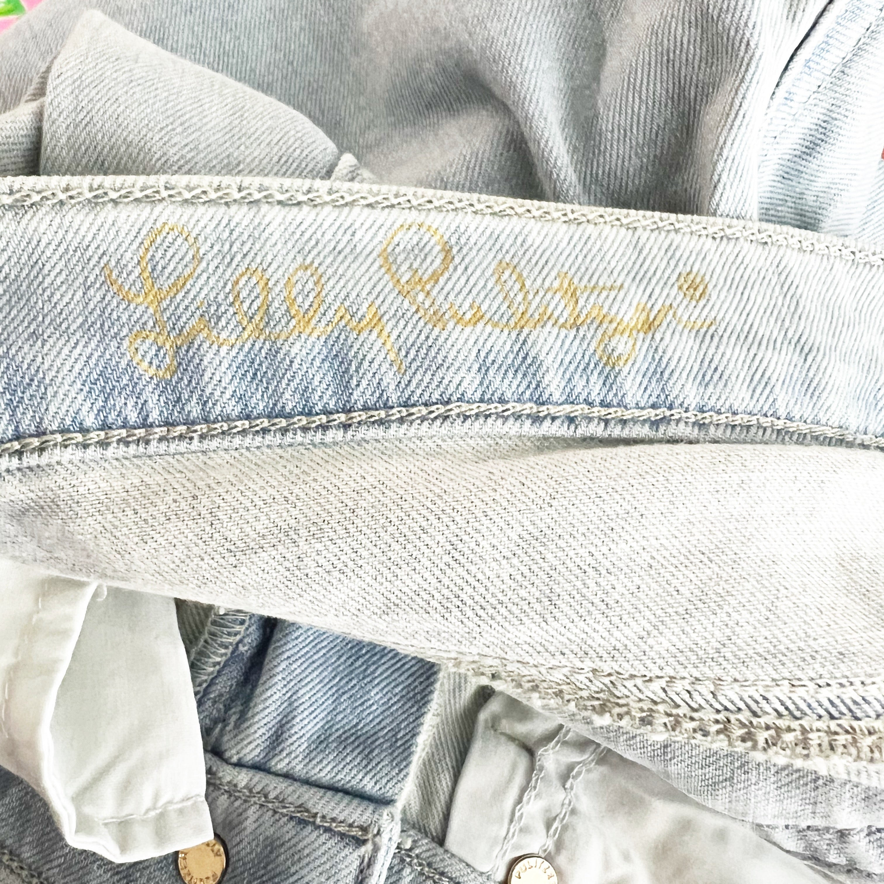 NEW Lilly Pulitzer South Ocean Skinny Crop Seagate Starburst Embroidered Jeans 8