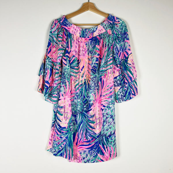 NEW Lilly Pulitzer Tobyn Tunic Off The Shoulder Multi Gypset Paradise Dress S