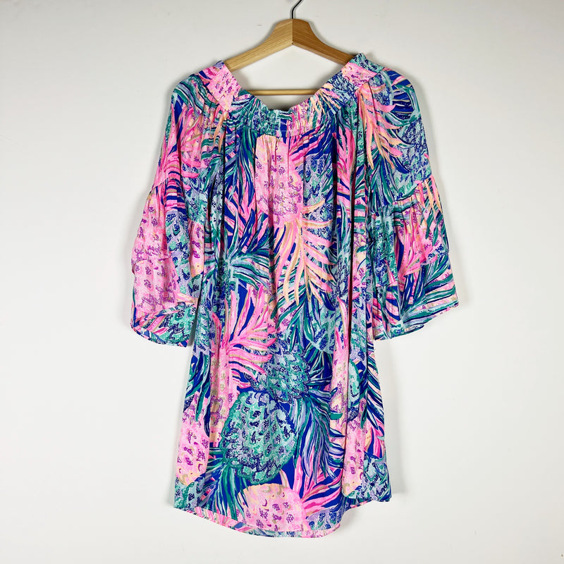 NEW Lilly Pulitzer Tobyn Tunic Off The Shoulder Multi Gypset Paradise Dress S