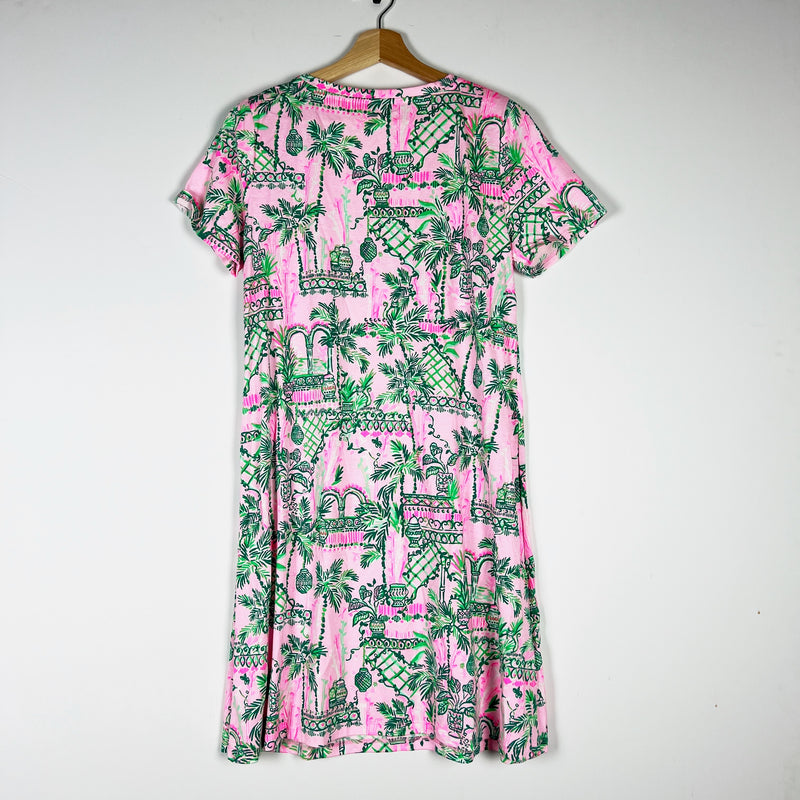 NEW Lilly Pulitzer Cody Short Sleeve Mandevilla Baby Always Worth It Print Dress