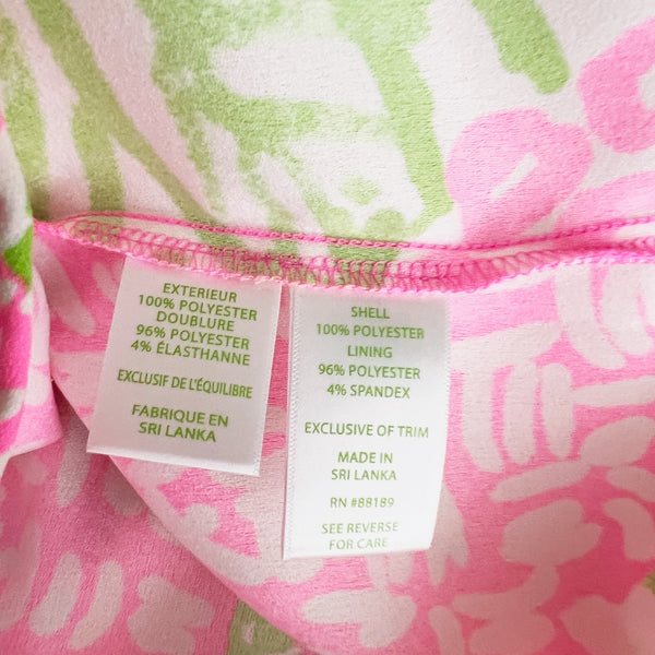 NEW Lilly Pulitzer Donna Side Tie Mini Shift Romper Home Slice Pink Sunset Print