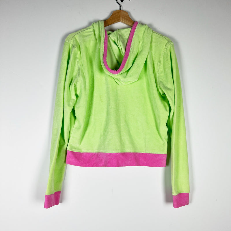 NEW Lilly Pulitzer Vintage White Label Jeri Cotton Terry Zip Jacket Palm Green M