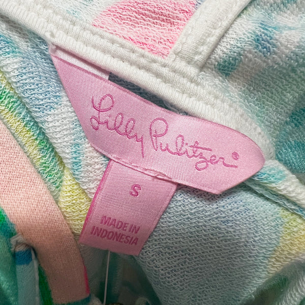 NEW Lilly Pulitzer Mooring Cotton Modal Full Zip Hoodie Jacket Beach And Bae S