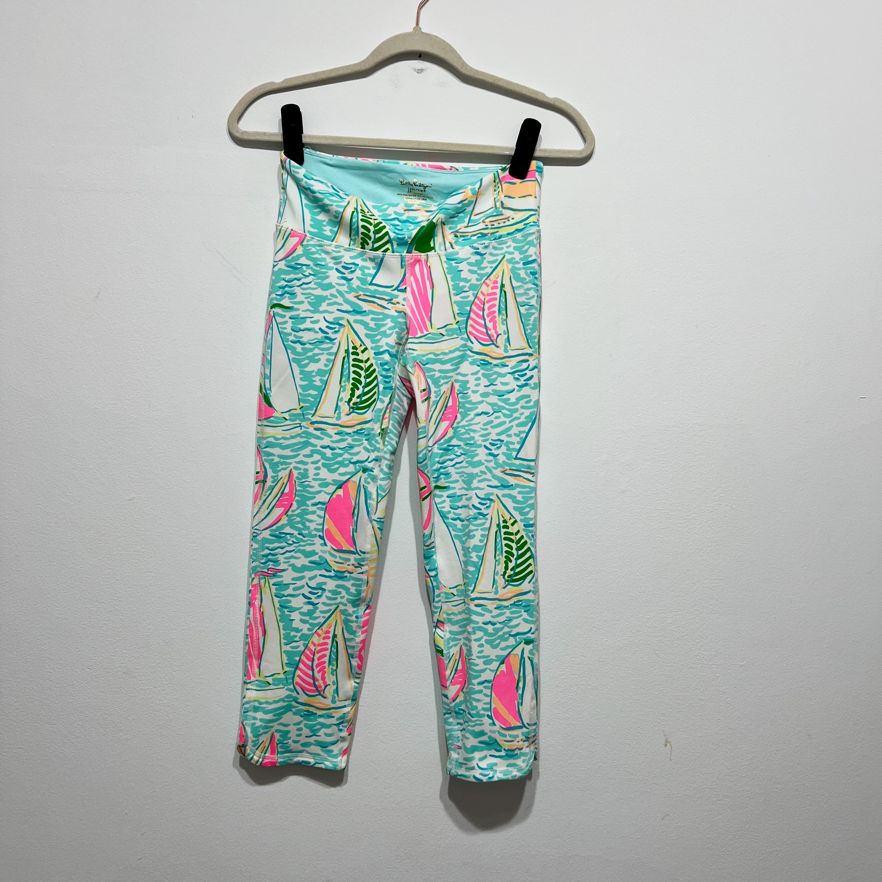 Lilly Pulitzer Upf 50+ Luxletic 21" Weekender Crop You Gotta Regatta Leggings S