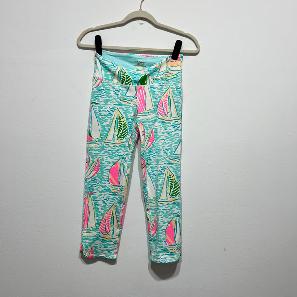 Lilly Pulitzer Upf 50+ Luxletic 21" Weekender Crop You Gotta Regatta Leggings S