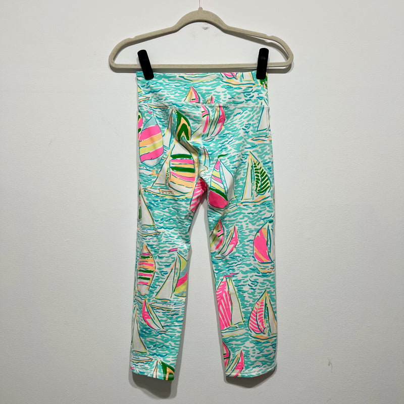 Lilly Pulitzer Upf 50+ Luxletic 21" Weekender Crop You Gotta Regatta Leggings S