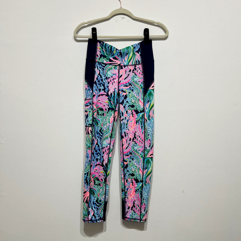 NEW Lilly Pulitzer UPF 50+ Luxletic Weekender Midi Legging Bringing Mermaid Back