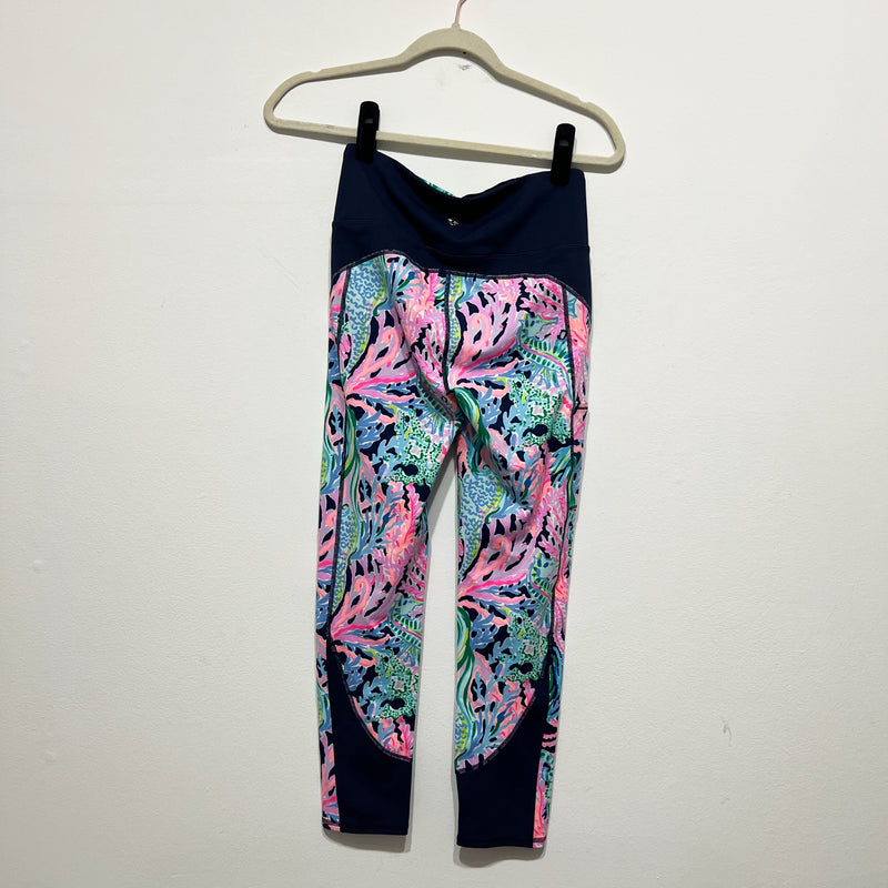 NEW Lilly Pulitzer UPF 50+ Luxletic Weekender Midi Legging Bringing Mermaid Back