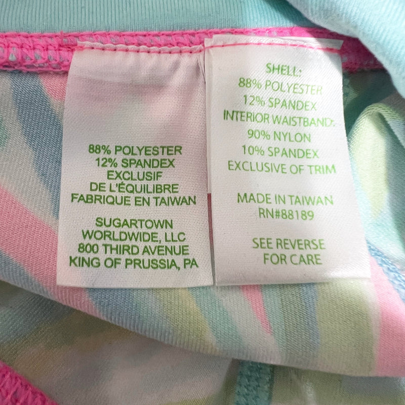 NEW Lilly Pulitzer UPF 50+ Luxletic Weekender Cropped Legging Pink Sunset Lime S