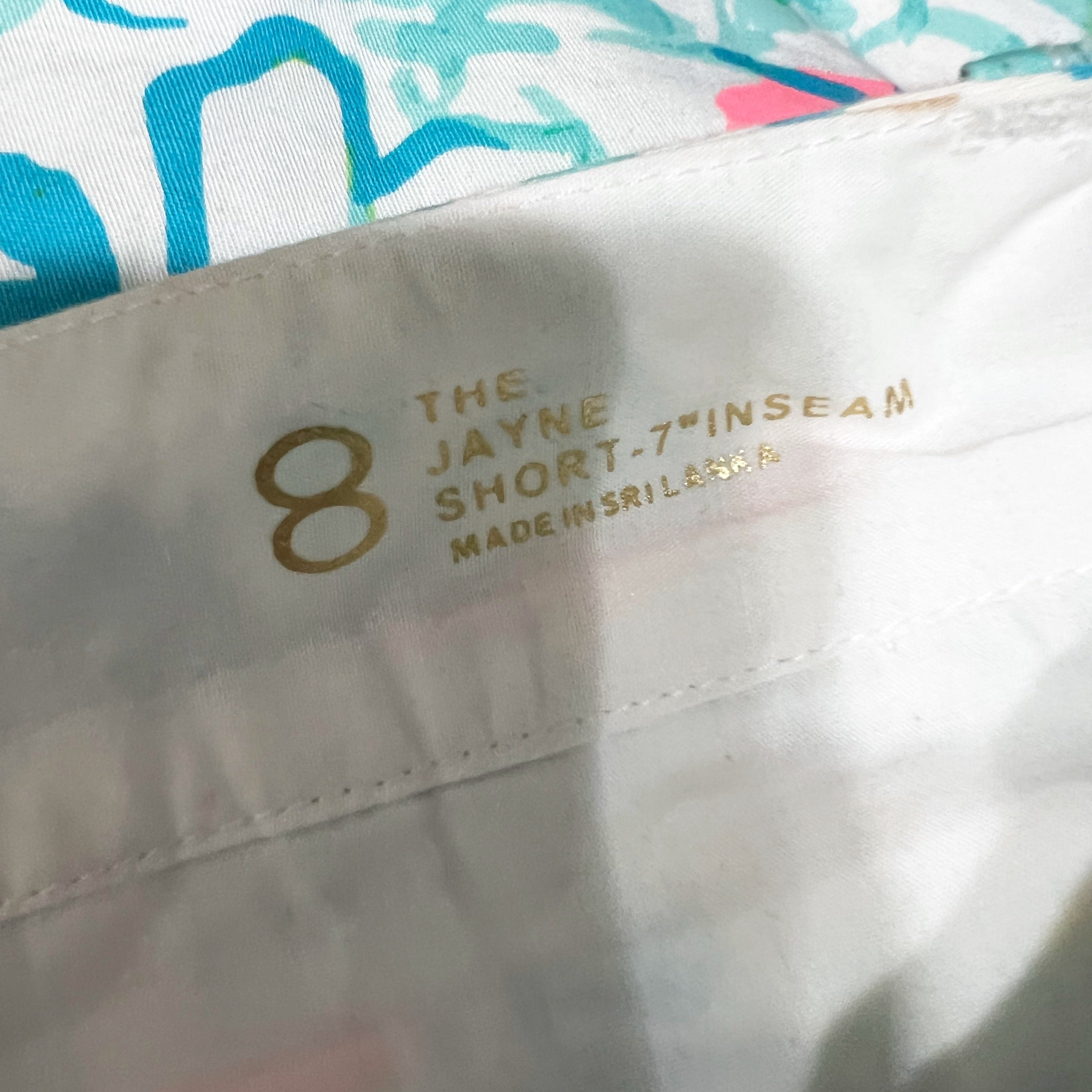 NEW Lilly Pulitzer Jayne Short Cotton Poplin Beach And Bae Print Pattern 8