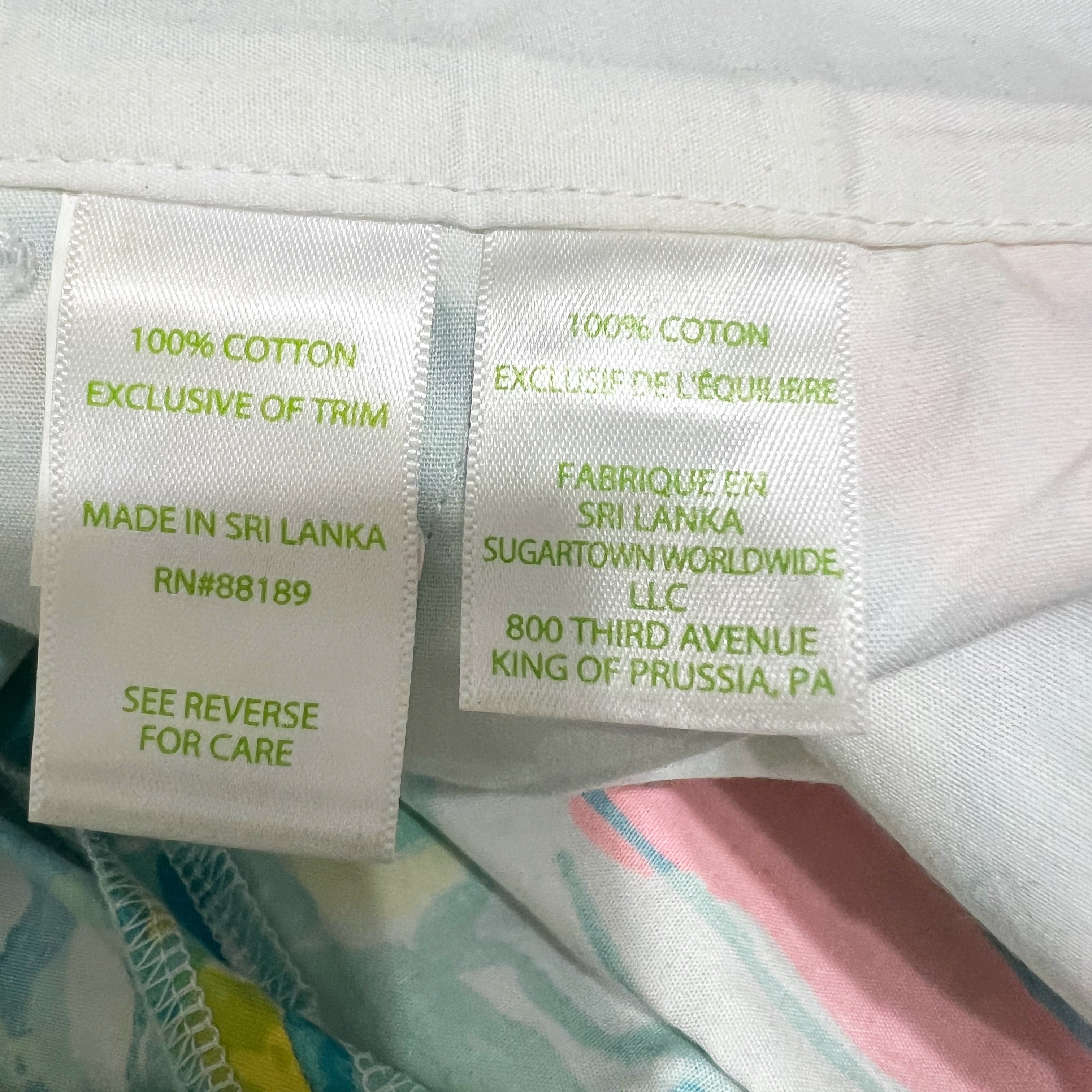 NEW Lilly Pulitzer Jayne Short Cotton Poplin Beach And Bae Print Pattern 8