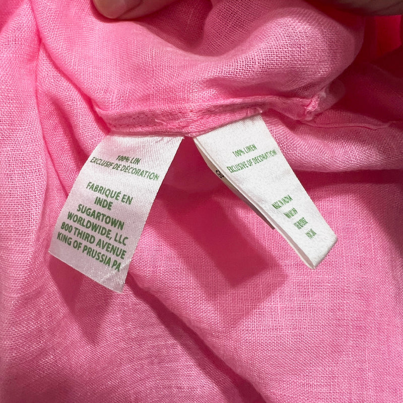 NEW Lilly Pulitzer Coby Linen Lightweight Woven Tunic Blouse Pink Shady Green M