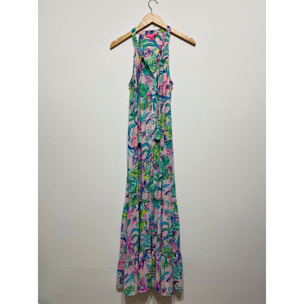 Lilly Pulitzer Luliana Maxi Dress In Amethyst Tint Mermaid In The Shade Chiffon