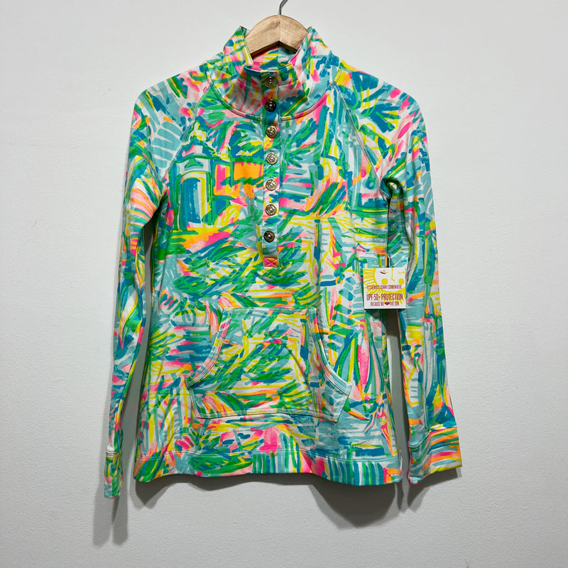 NEW Lilly Pulitzer UPF 50+ Captain Popover Sea Salt And Sun Printed Sweater S
