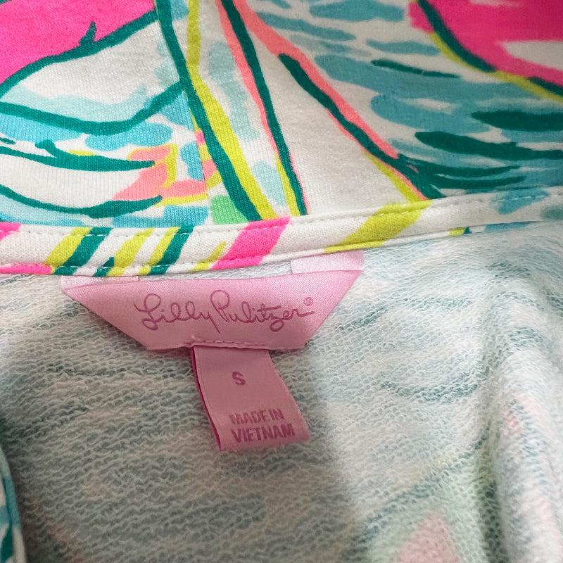 Lilly Pulitzer Captain Popover Cotton Terry Lined You Gotta Regatta Sweater S