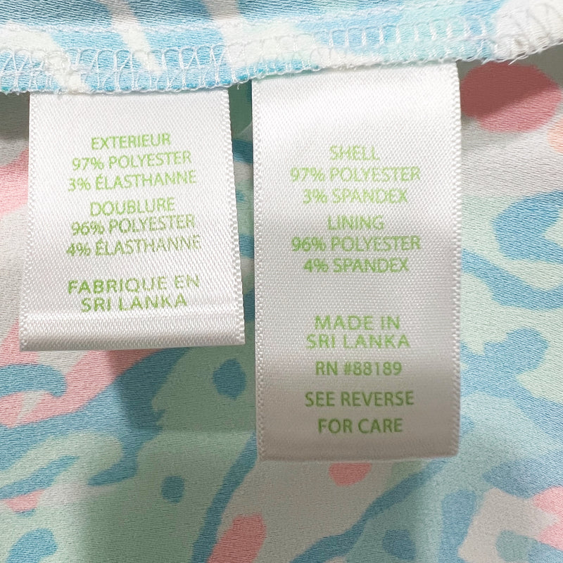 NEW Lilly Pulitzer Blanca Stretch Romper Mini Dress Coral Bay Engineered Print 8