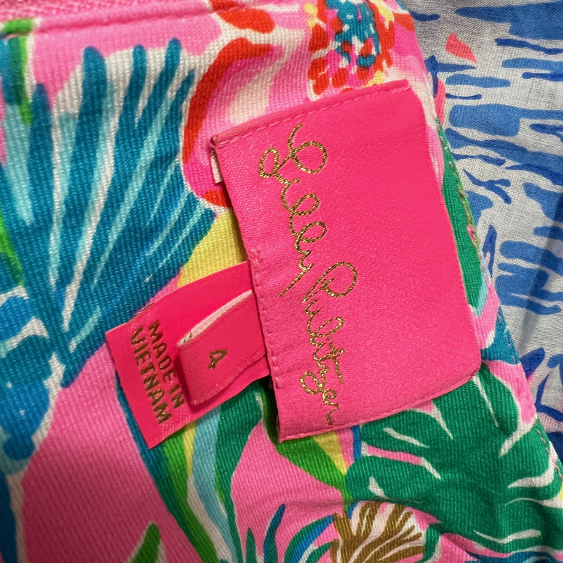 Lilly Pulitzer Verona Flutter Sleeve Havana Pink Casa Jaguar Print Maxi Dress 4