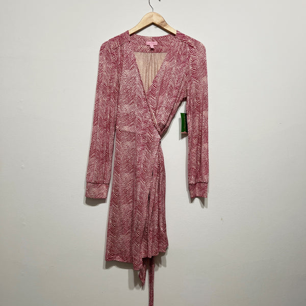 NEW Lilly Pulitzer Burke Silk Jersey Stretch Dahlia Pink You Quill Me Dress 6