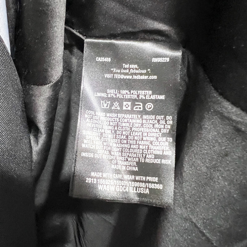 Ted Baker Illusia Ponte Floral Flower Botanical Print Pattern Fit Flare Dress M