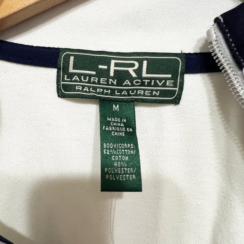 NEW Ralph Lauren Women's L-RL Active Full Zip Athletic Track Jacket Blue White M