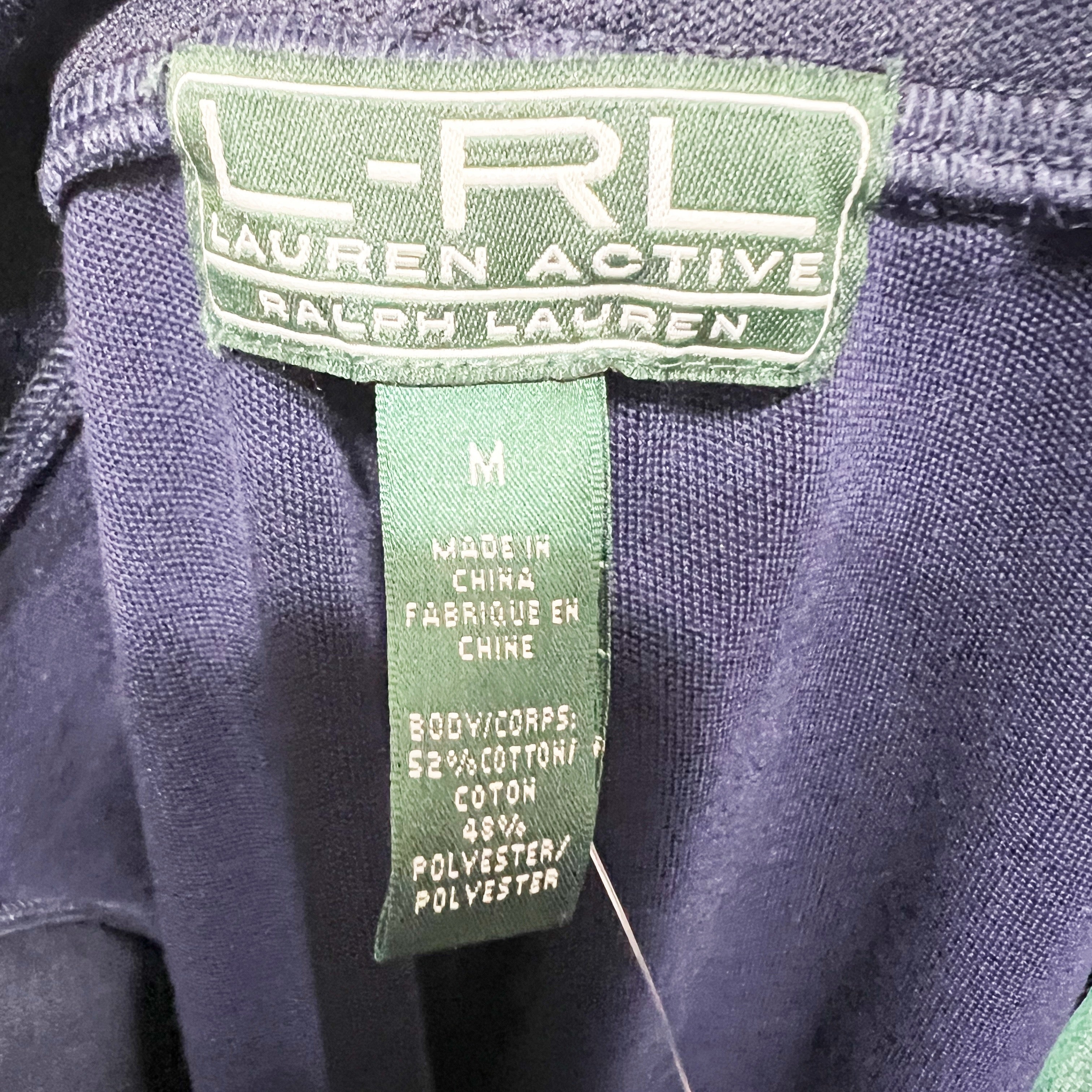 NEW Ralph Lauren Women's L-RL Straight Leg Track Lounge Trouser Pants Blue White