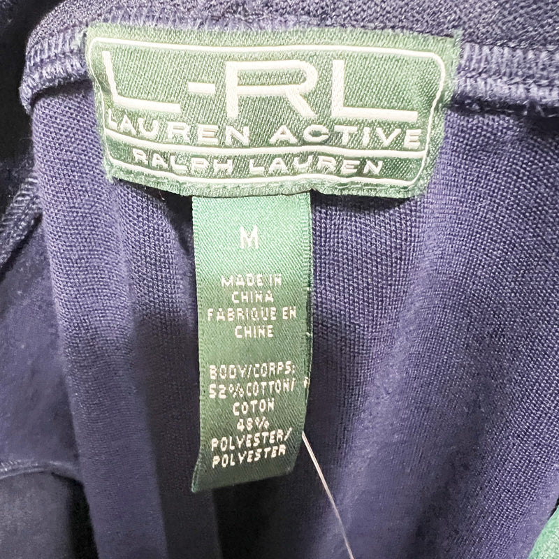 NEW Ralph Lauren Women's L-RL Straight Leg Track Lounge Trouser Pants Blue White