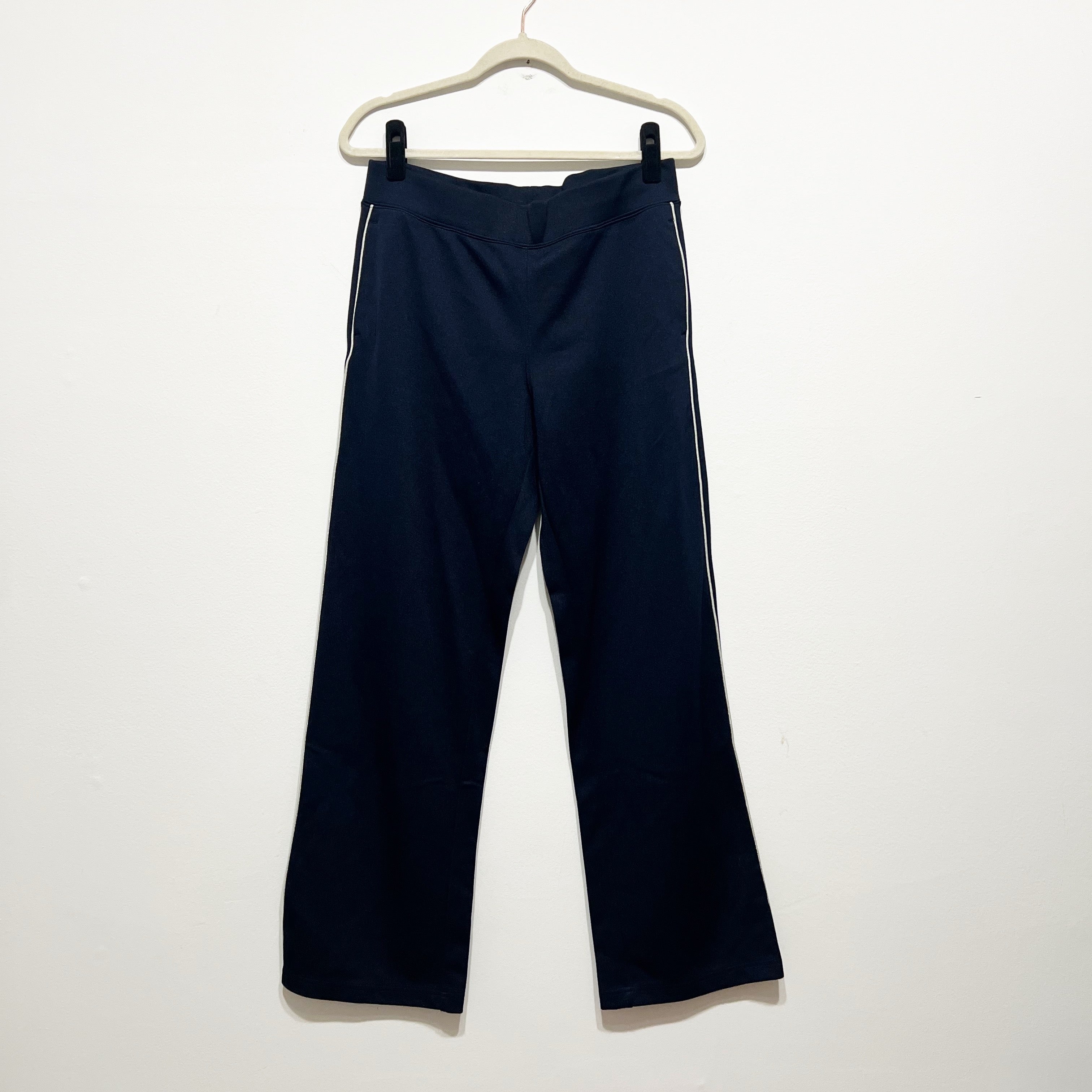 NEW Ralph Lauren Women's L-RL Straight Leg Track Lounge Trouser Pants Blue White