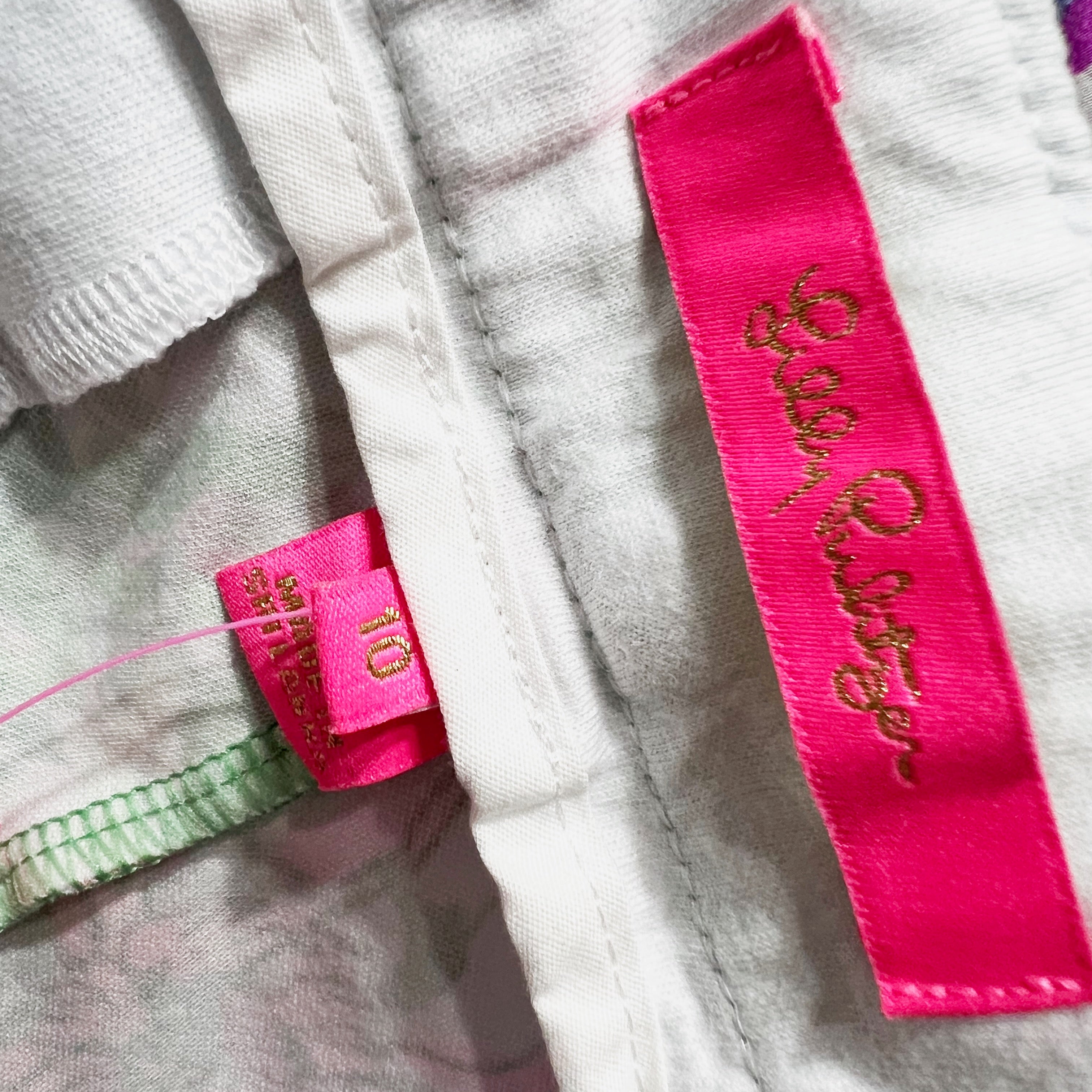 NEW Lilly Pulitzer Natia Mid Rise Knit Stretch Shorts Spearmint Blossom Views 10