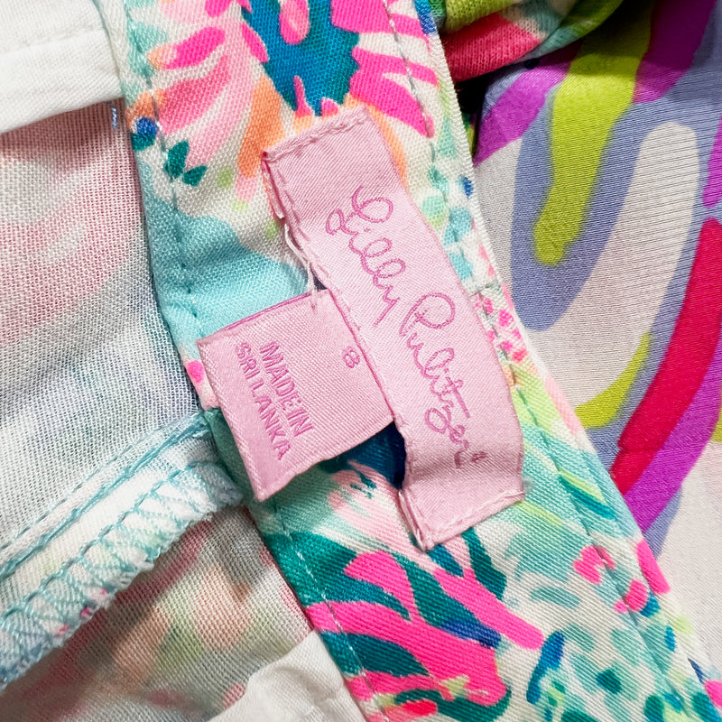 Lilly Pulitzer Women's Alina Ankle Crop Skinny Trouser Pants Gypsea Serene Blue