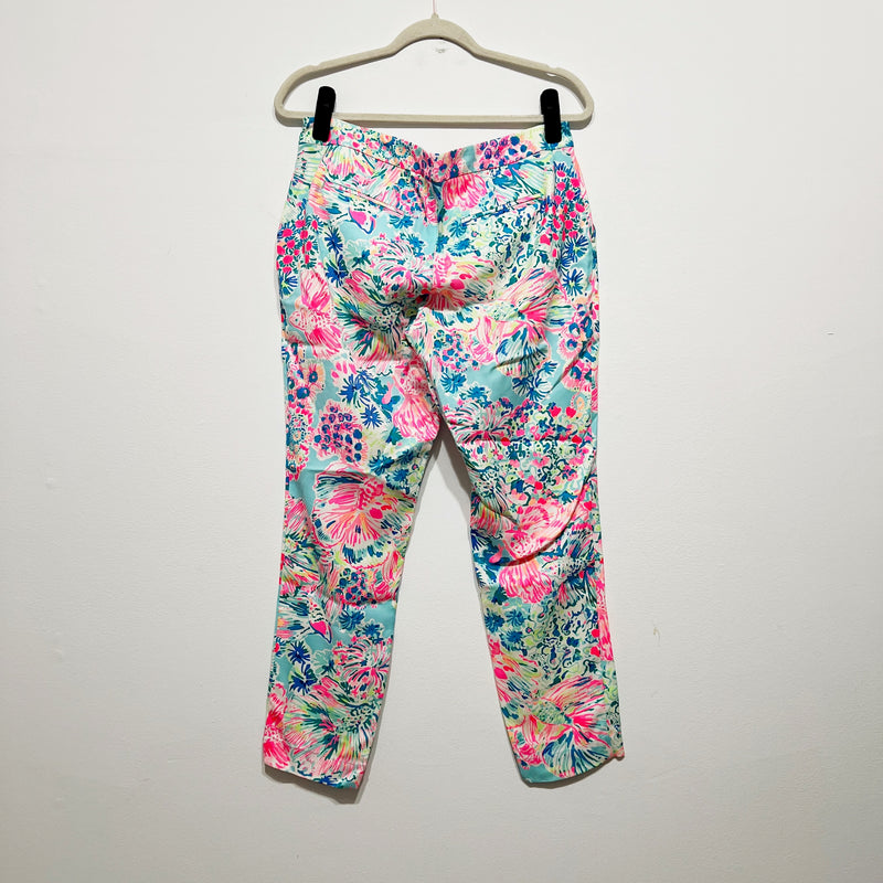 Lilly Pulitzer Women's Alina Ankle Crop Skinny Trouser Pants Gypsea Serene Blue