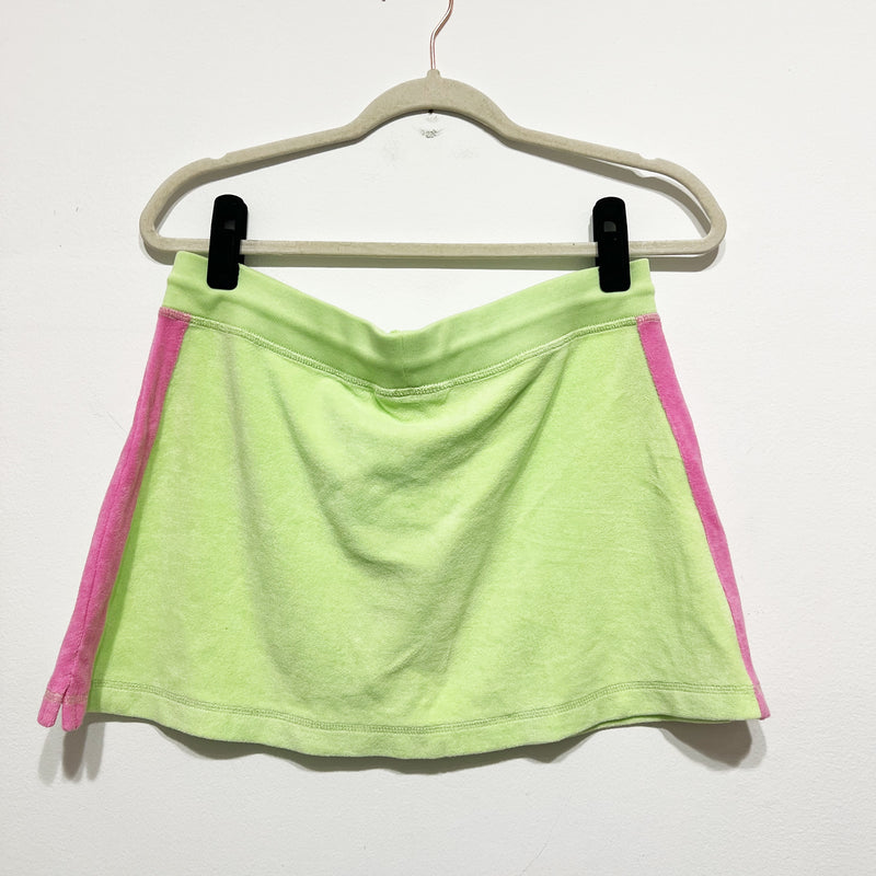 Lilly Pulitzer Vintage Finn Cotton Stretch Terry Mini A Line Skirt Palm Green M