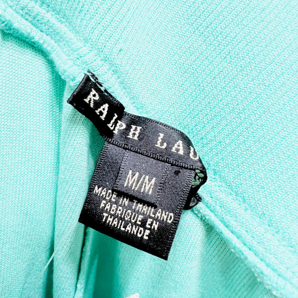 NEW Ralph Lauren Women's Mercerized Terry Cotton Straight Leg Lounge Pants Blue