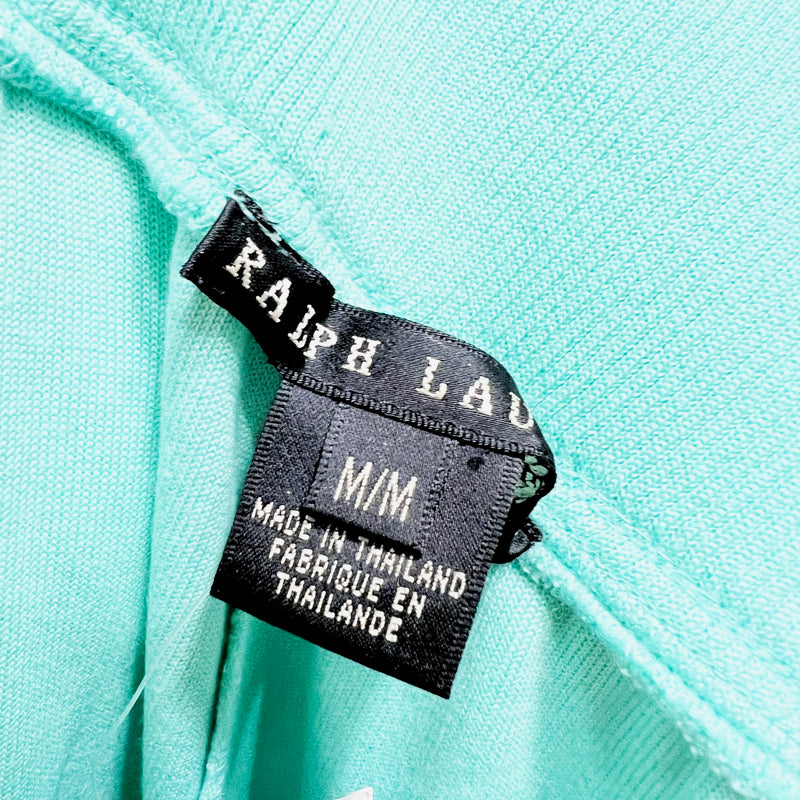 NEW Ralph Lauren Women's Mercerized Terry Cotton Straight Leg Lounge Pants Blue