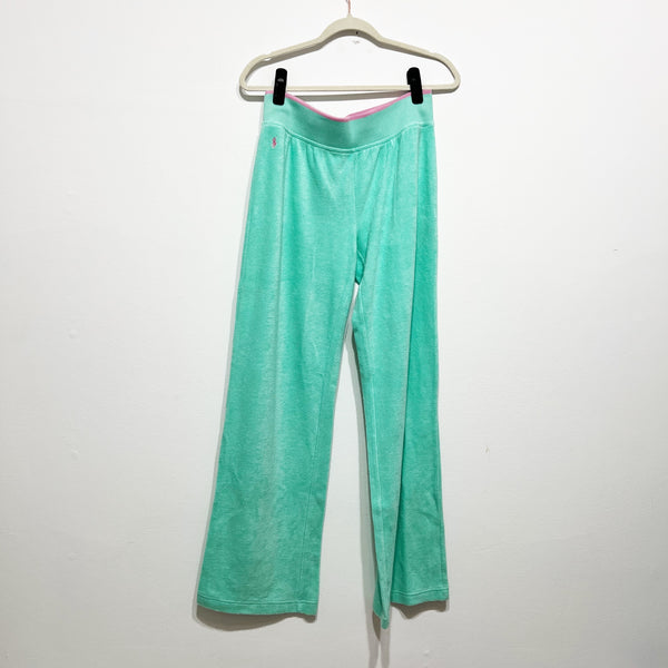 NEW Ralph Lauren Women's Mercerized Terry Cotton Straight Leg Lounge Pants Blue