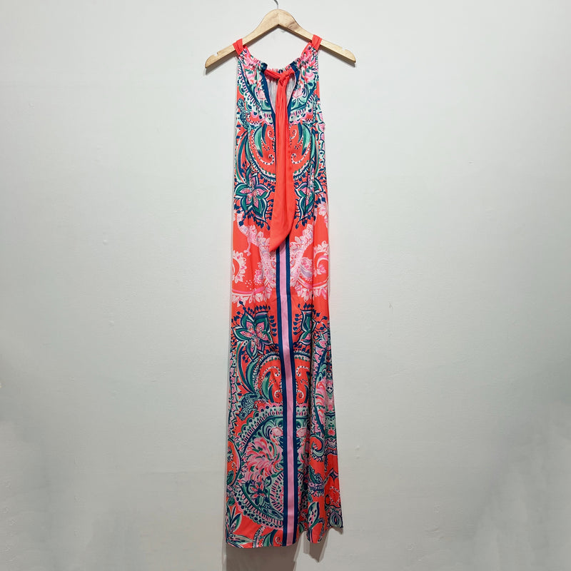 NEW Lilly Pulitzer Hollyn Sleeveless Maxi Long Dress Tangerine Dream Engineered