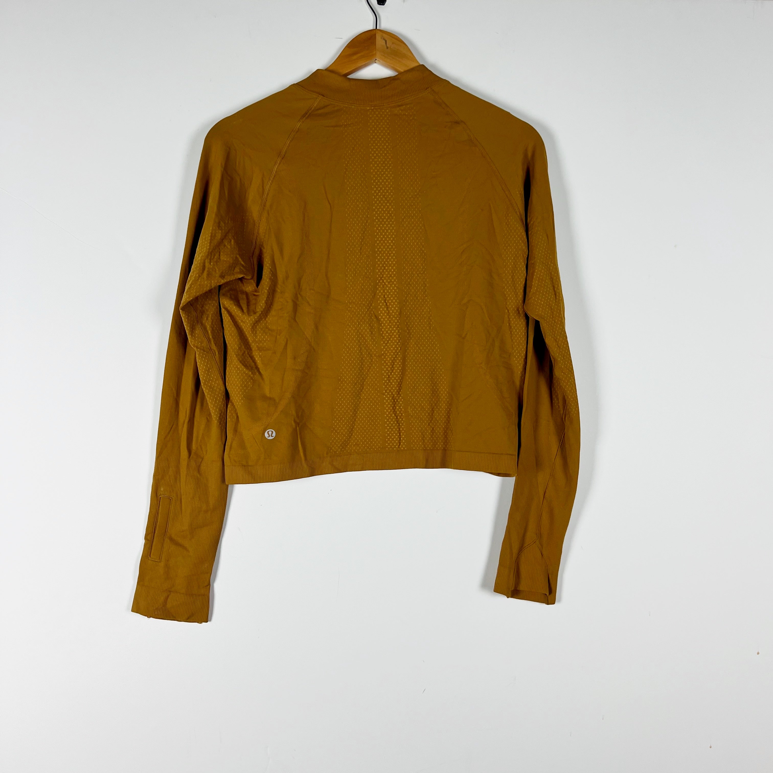 Lululemon Swiftly Tech 1/2 Zip 2.0 Sweater Top Cool Spiced Bronze Tuscan Gold 12