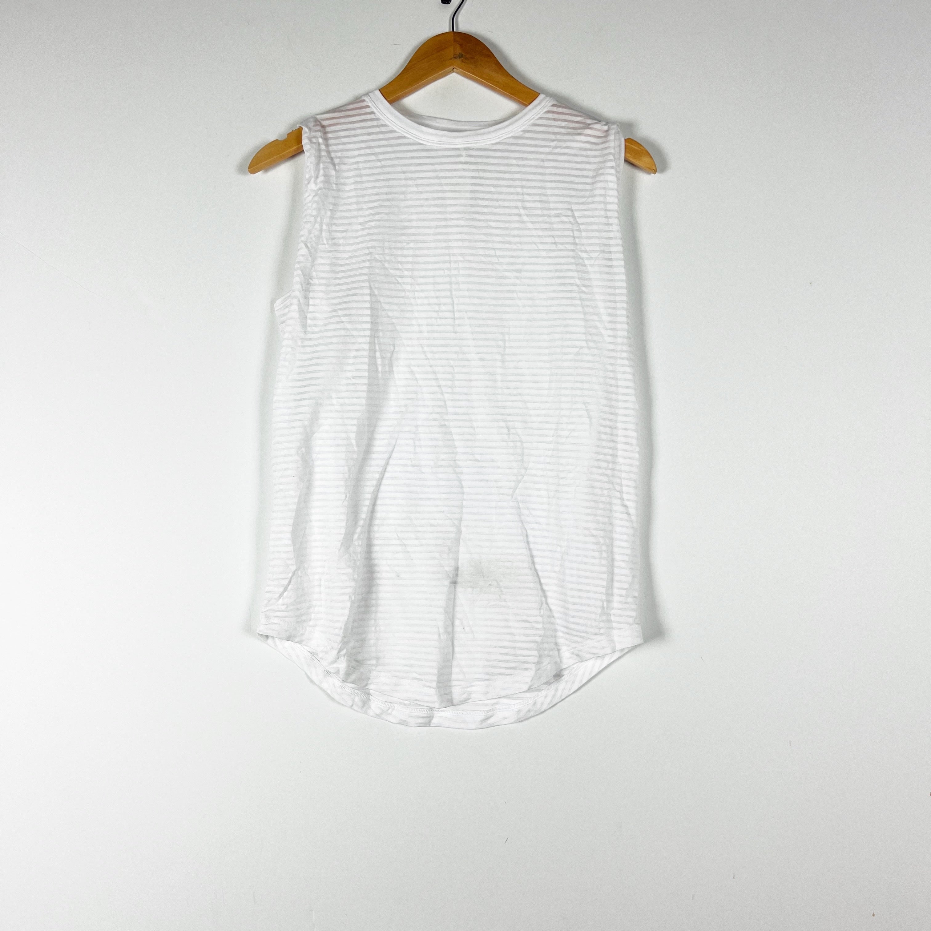 Lululemon Women's Lululemon Brunswick Muscle Crew Neck Sleeveless Tank Top White