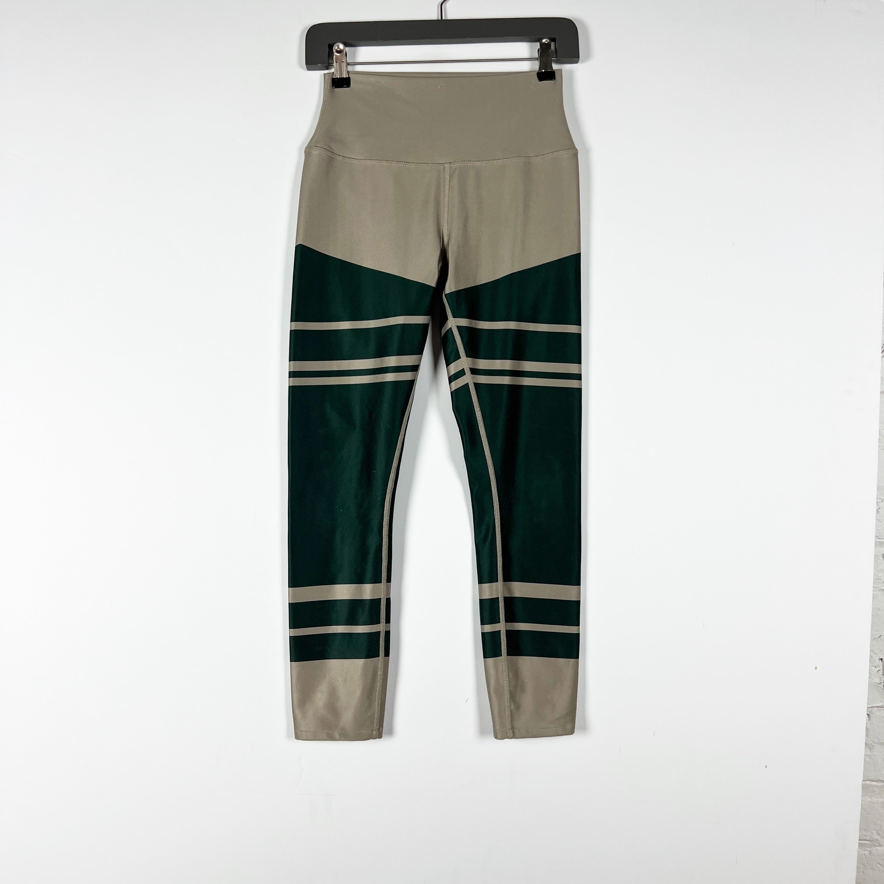 Alo Yoga Women's High-Waist Airlift Airbrush Leggings Gravel Marathon Green M