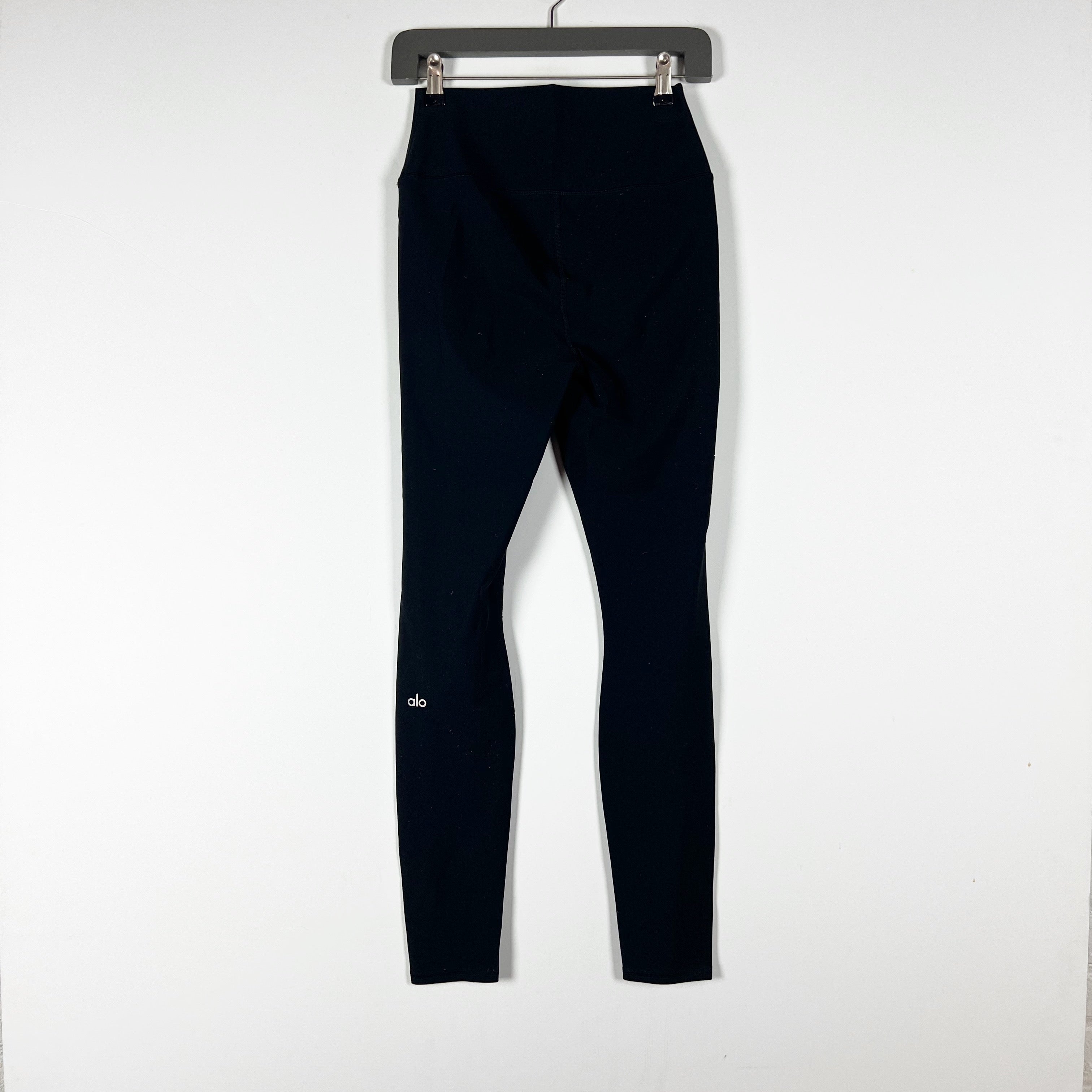Alo Yoga Women's Warrior High Waisted Ripped Athletic Work Out Leggings Black M