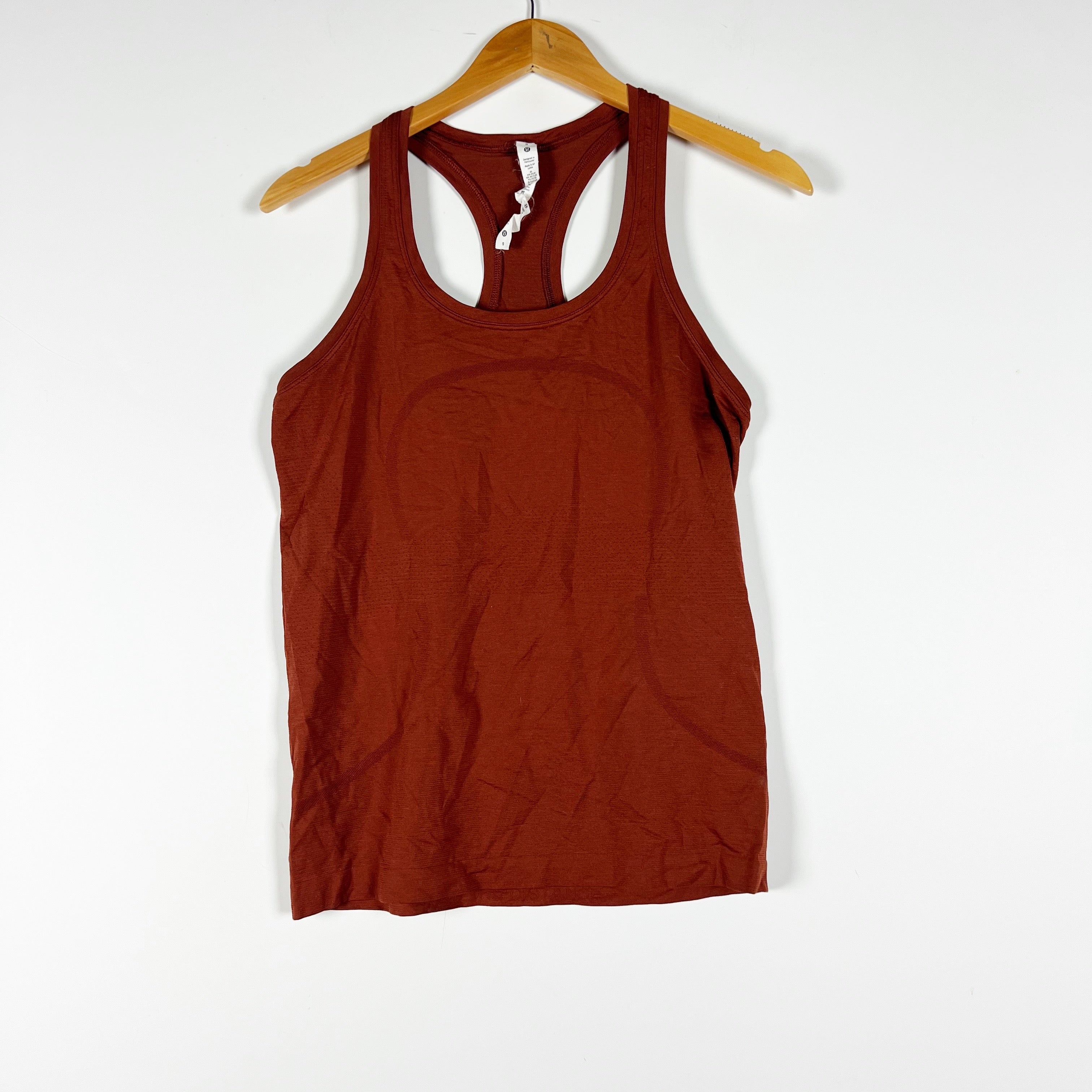 Lululemon Run Swiftly Tech Racerback Athletic Work Out Tank Top Dark Terracotta